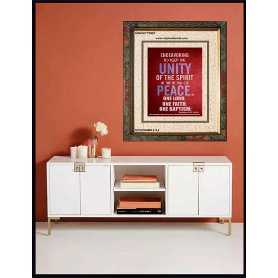 UNITY OF THE SPIRIT   Acrylic Glass Frame Scripture Art   (GWUNITY3995)   