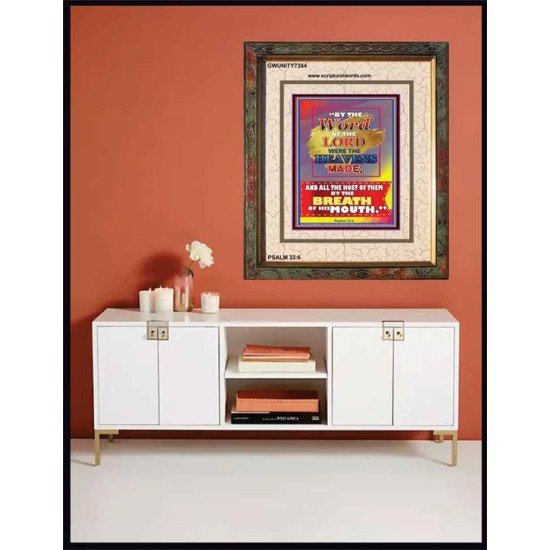 WORD OF THE LORD   Framed Hallway Wall Decoration   (GWUNITY7384)   