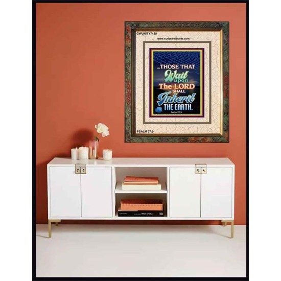 WAIT UPON THE LORD   Bible Verses Frame for Home   (GWUNITY7425)   