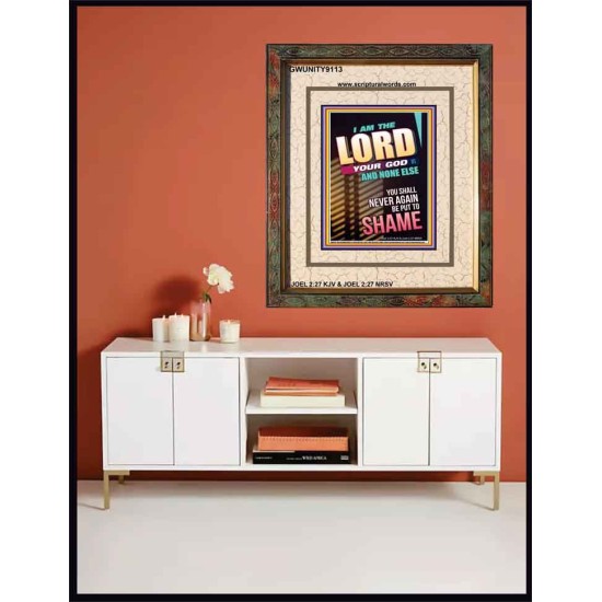YOU SHALL NOT BE PUT TO SHAME   Bible Verse Frame for Home   (GWUNITY9113)   