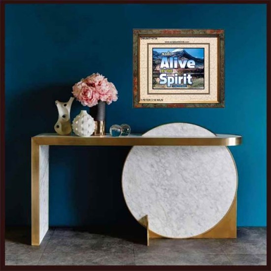 ALIVE BY THE SPIRIT   Framed Guest Room Wall Decoration   (GWUNITY6736)   