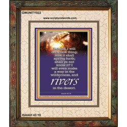 A NEW THING DIVINE BREAKTHROUGH   Printable Bible Verses to Framed   (GWUNITY022)   
