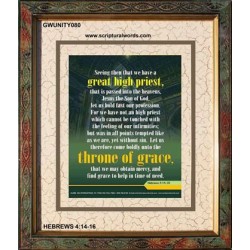 APPROACH THE THRONE OF GRACE   Encouraging Bible Verses Frame   (GWUNITY080)   