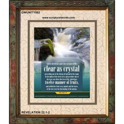 WATER OF LIFE   Christian Quotes Framed   (GWUNITY082)   "20x25"