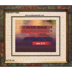 RISE UP AND WALK   Frame Bible Verse Art    (GWUNITY1066)   
