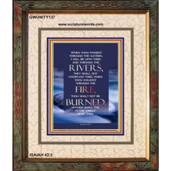 ASSURANCE OF DIVINE PROTECTION   Bible Verses to Encourage  frame   (GWUNITY137)   "20x25"