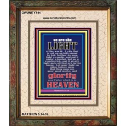 YOU ARE THE LIGHT OF THE WORLD   Bible Scriptures on Forgiveness Frame   (GWUNITY144)   "20x25"
