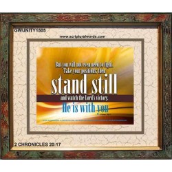 STAND STILL   Framed Bible Verse   (GWUNITY1505)   