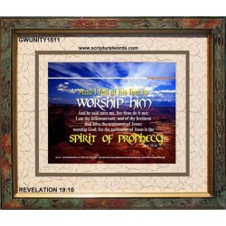 WORSHIP HIM   Custom Framed Bible Verse   (GWUNITY1511)   "25x20"