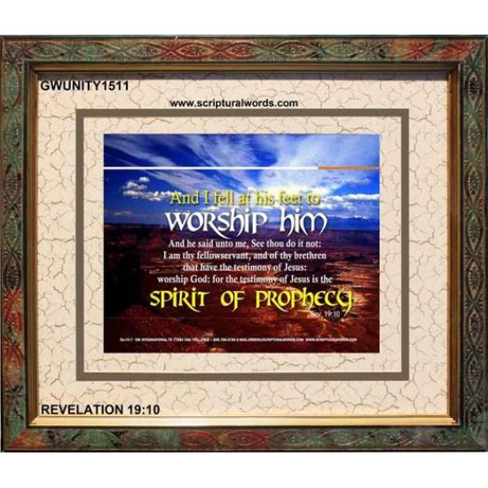 WORSHIP HIM   Custom Framed Bible Verse   (GWUNITY1511)   