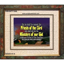 YE SHALL BE NAMED THE PRIESTS THE LORD   Bible Verses Framed Art Prints   (GWUNITY1546)   