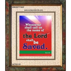 WHOSOEVER SHALL CALL   Inspiration Wall Art Frame   (GWUNITY1632)   "20x25"