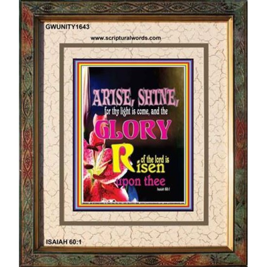 ARISE SHINE   Framed Bible Verse   (GWUNITY1643)   