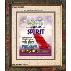 WALK IN THE SPIRIT   Large Framed Scripture Wall Art   (GWUNITY1667)   "20x25"