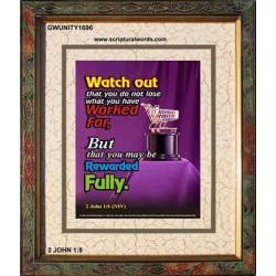 WATCH OUT   Framed Scriptural Dcor   (GWUNITY1696)   "20x25"