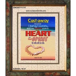 A NEW HEART AND A NEW SPIRIT   Scriptural Portrait Acrylic Glass Frame   (GWUNITY1775)   