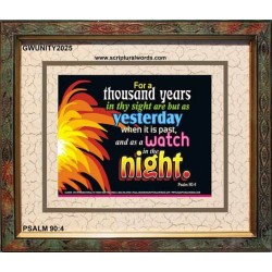 A THOUSAND YEARS   Scriptural Portrait Acrylic Glass Frame   (GWUNITY2025)   