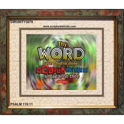 THY WORD HAVE I HID   Business Motivation Art   (GWUNITY2078)   