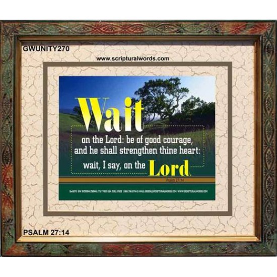 WAIT ON THE LORD   Contemporary Wall Decor   (GWUNITY270)   