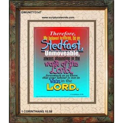ABOUNDING IN THE WORK OF THE LORD   Inspiration Frame   (GWUNITY3147)   