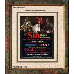 YIELD YOURSELVES UNTO GOD   Bible Scriptures on Love Acrylic Glass Frame   (GWUNITY3155)   "20x25"