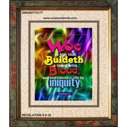 WOE    Bible Verses  Picture Frame Gift   (GWUNITY3177)   "20x25"