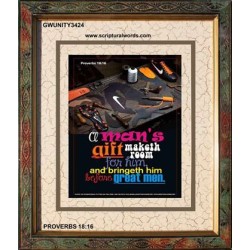 A MAN'S GIFT   Bible Verses Frames Online   (GWUNITY3424)   