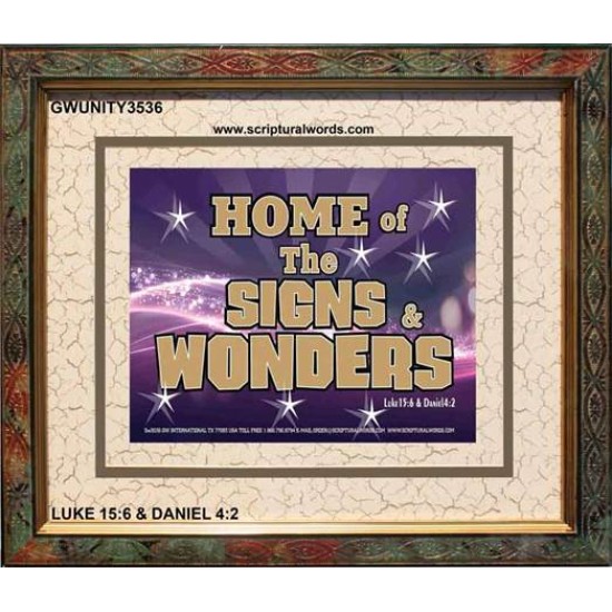SIGNS AND WONDERS   Framed Bible Verse   (GWUNITY3536)   