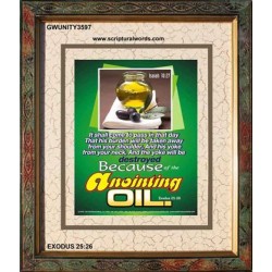 ANOINTING OIL   Bible Verse Acrylic Glass Frame   (GWUNITY3597)   