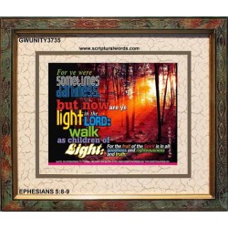 YE ARE LIGHT   Bible Verse Frame for Home   (GWUNITY3735)   
