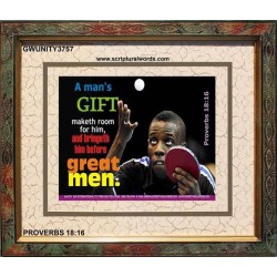 A MANS   Large Frame Scriptural Wall Art   (GWUNITY3757)   