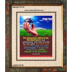 WHOSOEVER   Bible Verse Framed for Home   (GWUNITY3779)   "20x25"