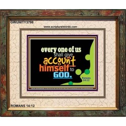 YOU SHALL GIVE ACCOUNT   Frame Scriptural Dcor   (GWUNITY3798)   "25x20"