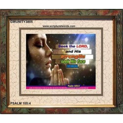 SEEK THE LORD   Frame Scripture    (GWUNITY3805)   