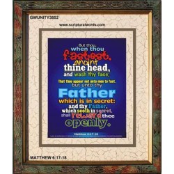 ANOINT THINE HEAD   Bible Verses Frame Art Prints   (GWUNITY3852)   