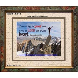 SERVE GOD WITH ALL YOUR HEART   Scripture Art Prints   (GWUNITY3942)   