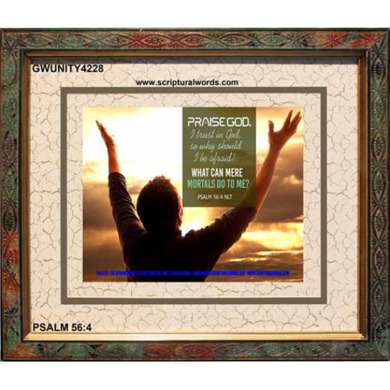 TRUST IN GOD   Framed Bible Verse   (GWUNITY4228)   