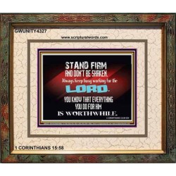 STAND FIRM   Large Frame Scripture Wall Art   (GWUNITY4327)   