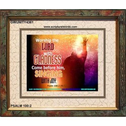 WORSHIP THE LORD   Art & Wall Dcor   (GWUNITY4361)   "25x20"