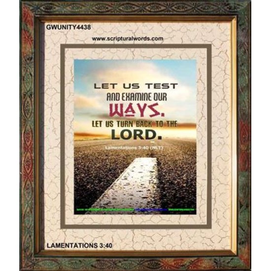 TURN BACK TO THE LORD   Christian Artwork   (GWUNITY4438)   