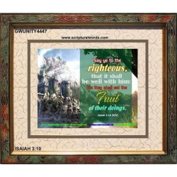 SAY YE TO THE RIGHTEOUS   Printable Bible Verses to Framed   (GWUNITY4447)   