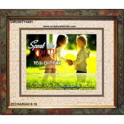 TRUTH   Large Frame Scriptural Wall Art   (GWUNITY4451)   