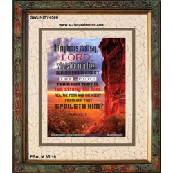 WHO IS LIKE UNTO THEE   Biblical Art Acrylic Glass Frame   (GWUNITY4500)   "20x25"