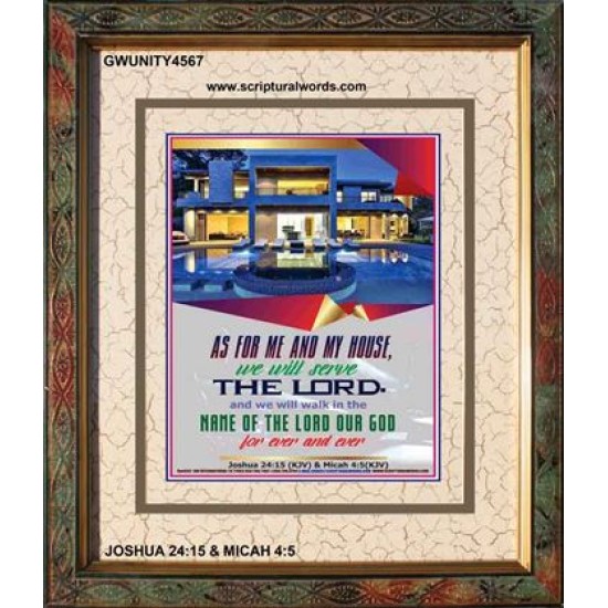 WE WILL SERVE THE LORD   Framed Bible Verses   (GWUNITY4567)   