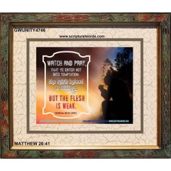 WATCH AND PRAY   Scripture Art Prints Framed   (GWUNITY4746)   