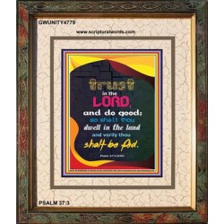 TRUST IN THE LORD   Bible Verses Framed Art   (GWUNITY4779)   "20x25"