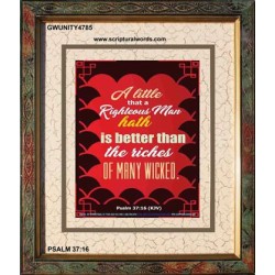 A RIGHTEOUS MAN   Bible Verses  Picture Frame Gift   (GWUNITY4785)   