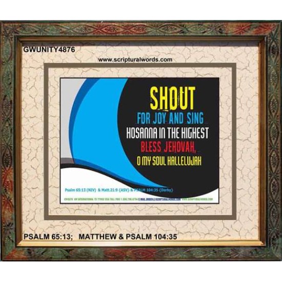 SHOUT FOR JOY   Bible Verses Poster   (GWUNITY4876)   