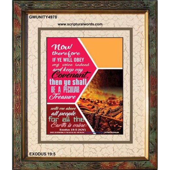 BE A PECULIAR TREASURE   Large Frame Scripture Wall Art   (GWUNITY4978)   