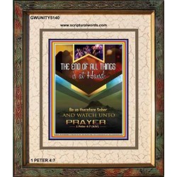 WATCH UNTO PRAYER   Portrait of Faith Wooden Framed   (GWUNITY5140)   "20x25"